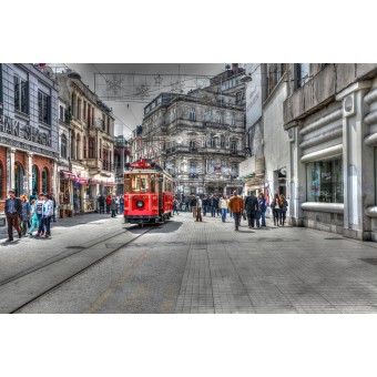 İstiklal  Caddesi ve Tramvay Baskılı Duvar Kağıdı 271299130