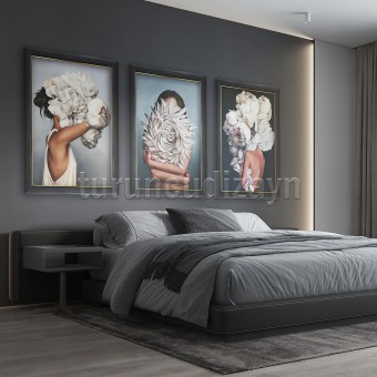 Üç Tablo Baskılı Duvar Kağıdı 271299460