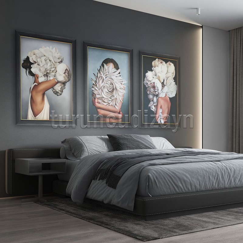 Üç Tablo Baskılı Duvar Kağıdı 271299460