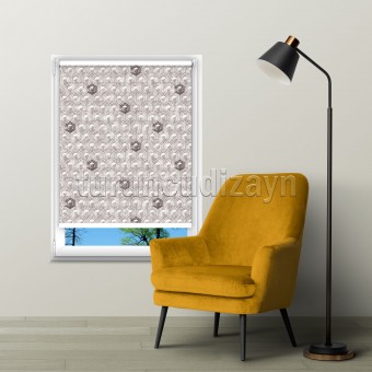 Petek Desen Baskılı Blackout Stor Perde - 92068-BL